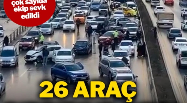 Ankara'da kaza: 26 araç birbirine girdi!