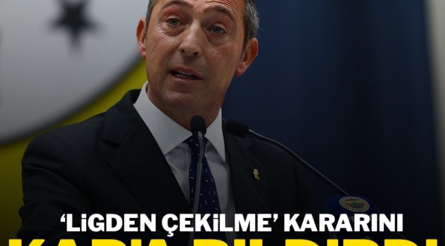 Fenerbahçe 'ligden çekilme' kararını KAP'a bildirdi!!
