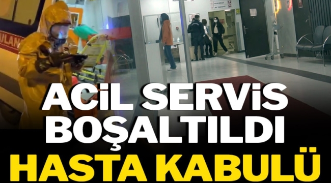 İstanbul'da devlet hastanesinde acil servis boşaltıldı, hasta kabulü durduruldu!