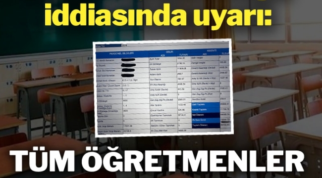 TÜM ÖĞRETMENLER KONTORL ETSİN!